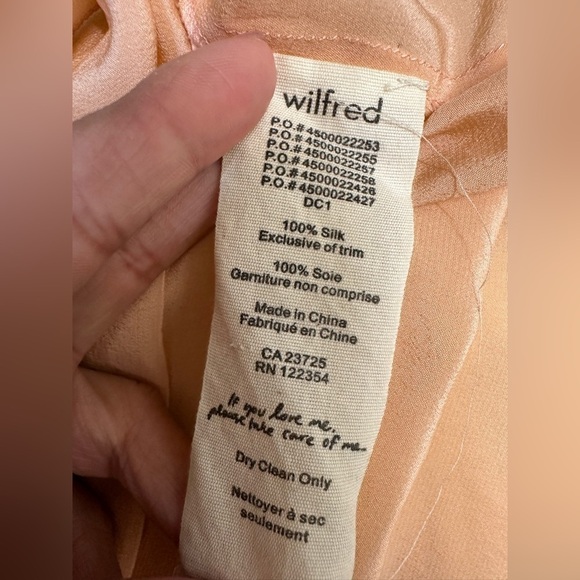 Wilfred Aritzia Mini Slip Dress peach color - Picture 9 of 11